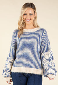 Floral Embroidered Knit Jumper