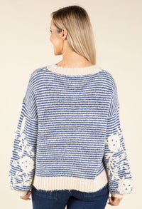 Floral Embroidered Knit Jumper