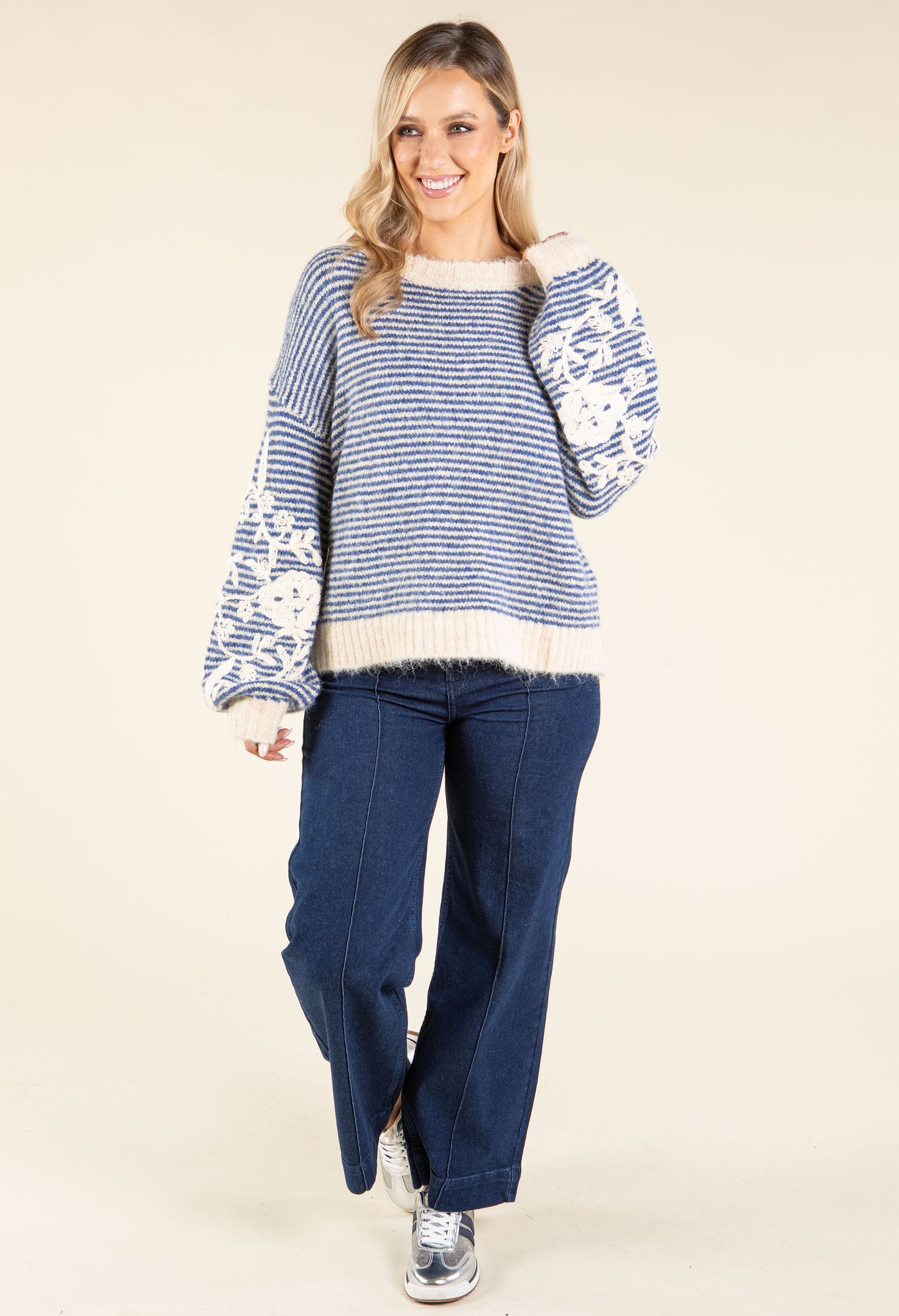Floral Embroidered Knit Jumper