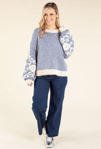 Floral Embroidered Knit Jumper
