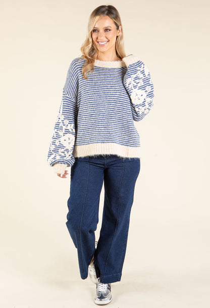 Floral Embroidered Knit Jumper