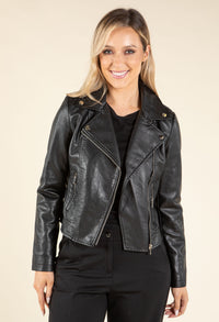 Faux Leather Biker Jacket