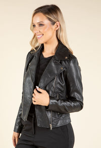 Faux Leather Biker Jacket
