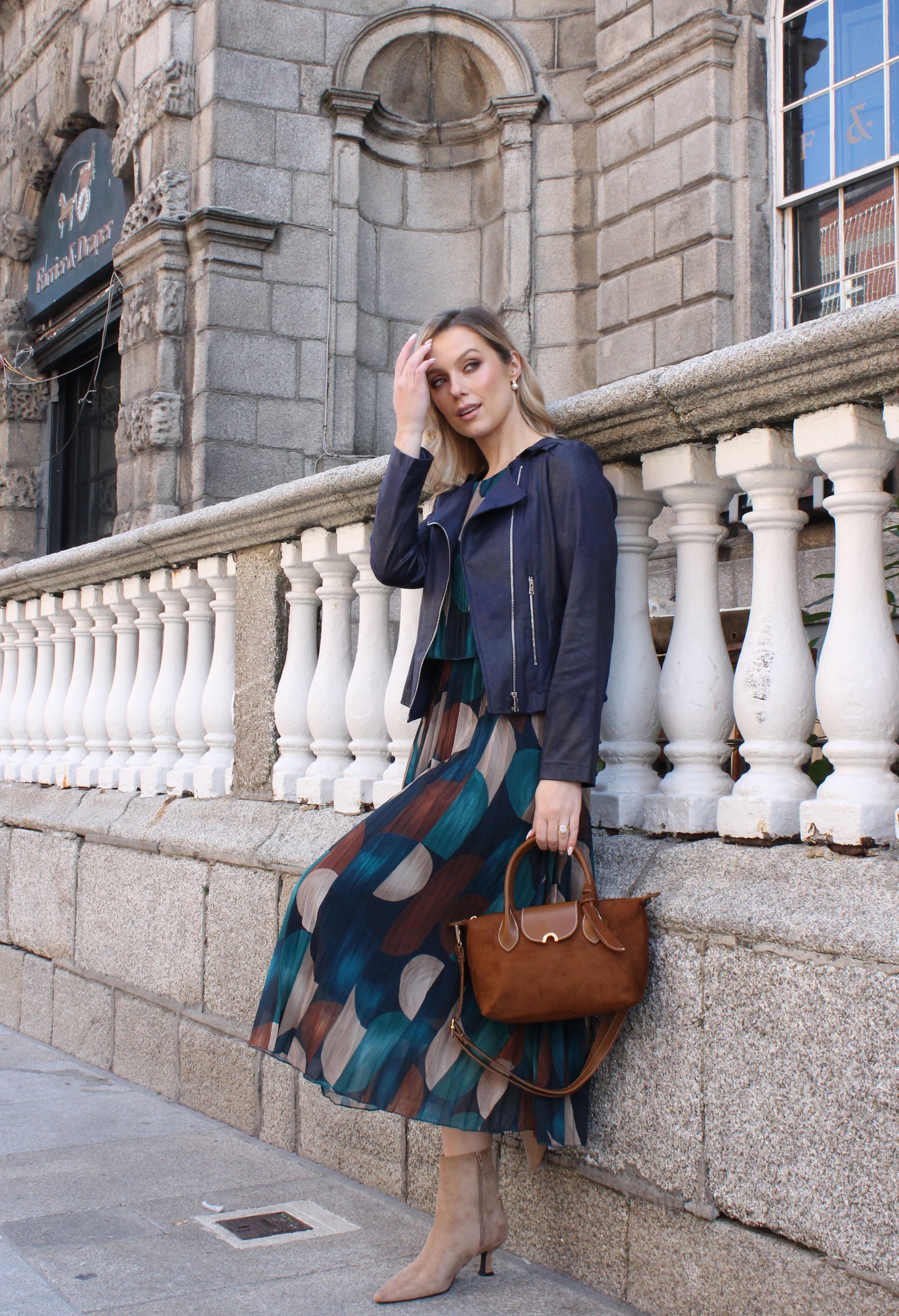 Faux Suede Mini Shopper Bag