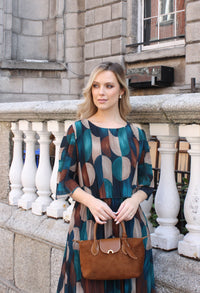 Faux Suede Mini Shopper Bag