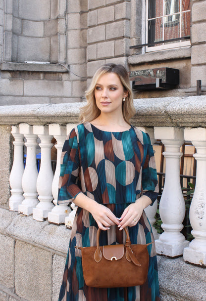 Faux Suede Mini Shopper Bag