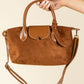 Faux Suede Mini Shopper Bag