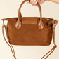 Faux Suede Mini Shopper Bag
