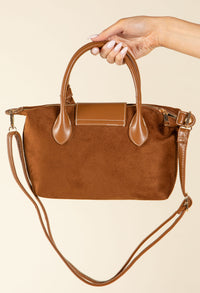 Faux Suede Mini Shopper Bag
