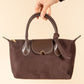 Faux Suede Mini Shopper Bag
