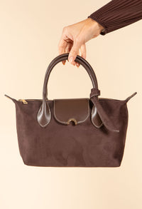 Faux Suede Mini Shopper Bag