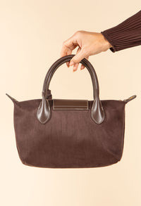 Faux Suede Mini Shopper Bag