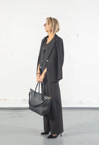 Faux Leather Shopper Bag