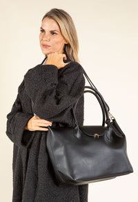 Faux Leather Shopper Bag