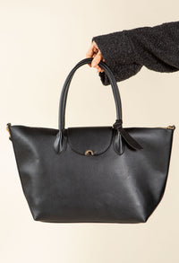 Faux Leather Shopper Bag