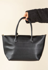 Faux Leather Shopper Bag