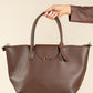 Faux Leather Shopper Bag