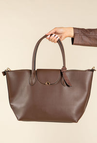 Faux Leather Shopper Bag
