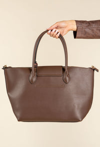 Faux Leather Shopper Bag