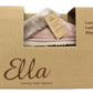 Ella memory foam slippers in a cardboard box with a visible tag.