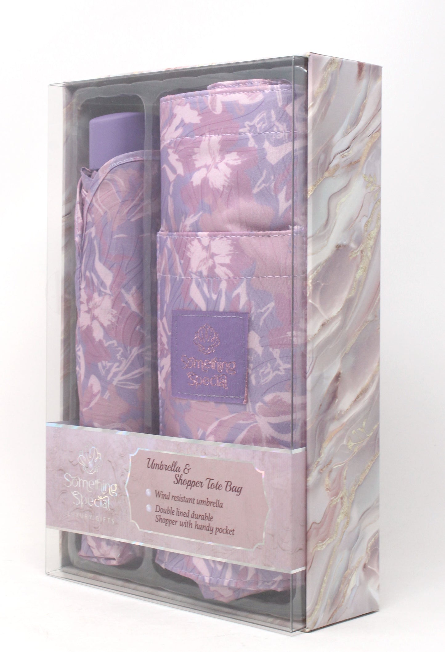 Umbrella & Shopper Tote Bag Set