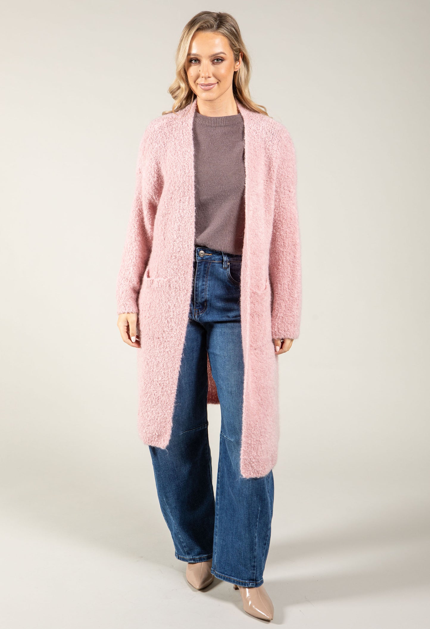 Soft Boucle Longline Cardigan