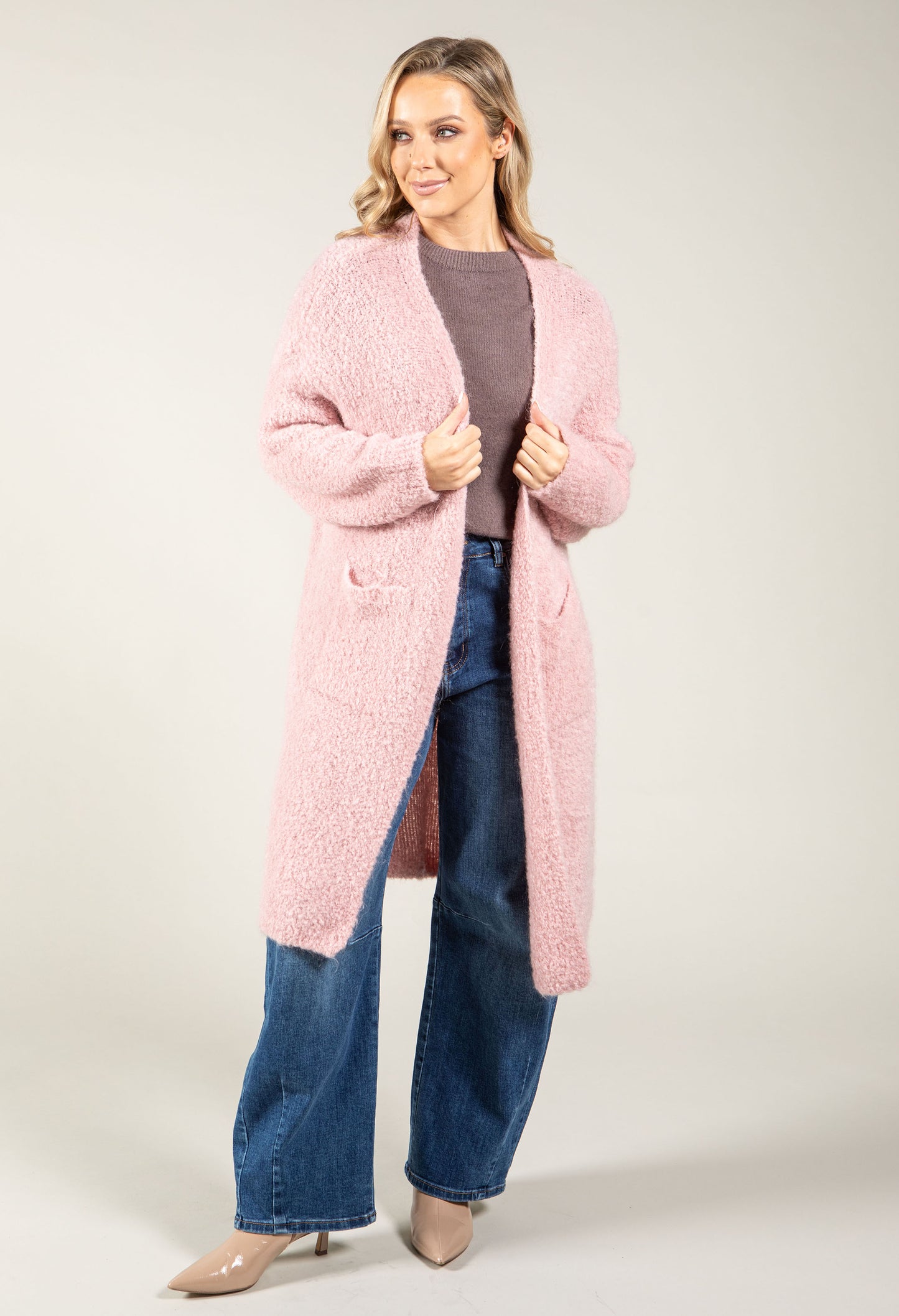 Soft Boucle Longline Cardigan