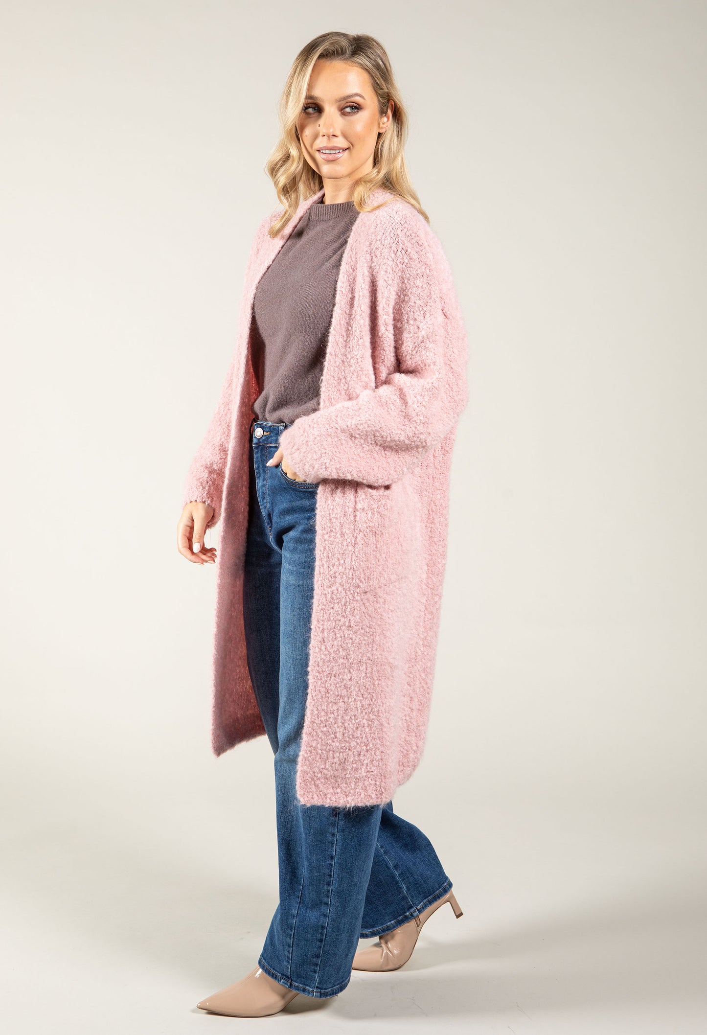 Soft Boucle Longline Cardigan