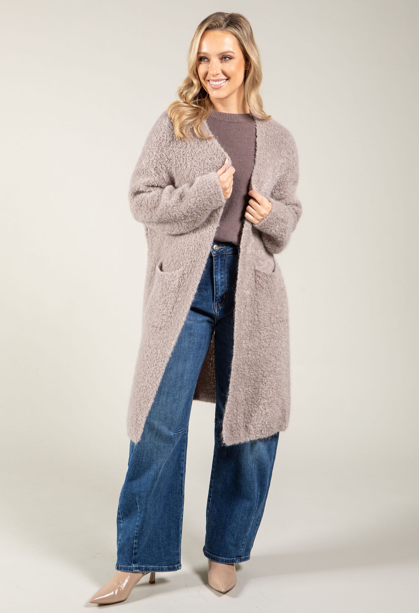 Soft Boucle Longline Cardigan