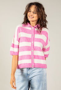 Sophia Striped Knit Cardigan
