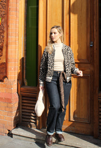 Leopard Trim Jeans