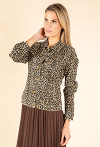 Leopard Denim Jacket