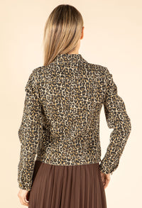 Leopard Denim Jacket