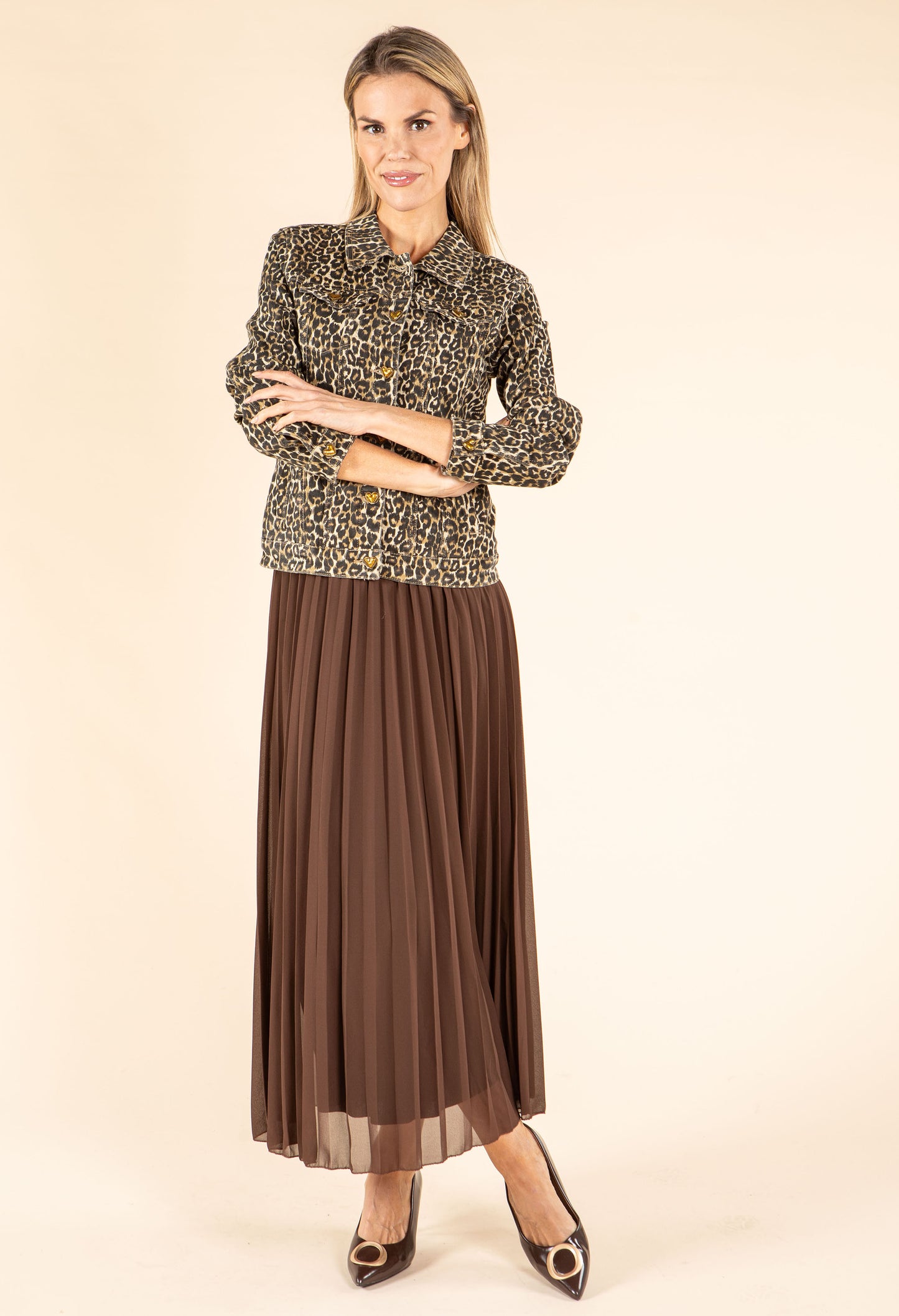 Leopard Denim Jacket