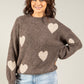 Love Heart Fluffy Knit Jumper