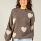 Love Heart Fluffy Knit Jumper