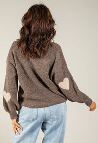 Love Heart Fluffy Knit Jumper