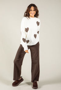 Love Heart Fluffy Knit Jumper