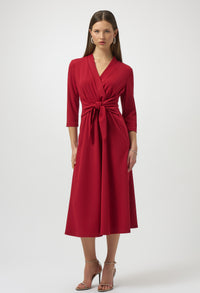 Formal Wrap Midi Dress Style