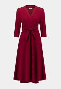 Formal Wrap Midi Dress Style