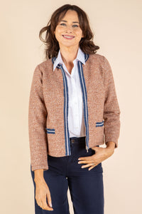 Tweed Zip-Up Jacket