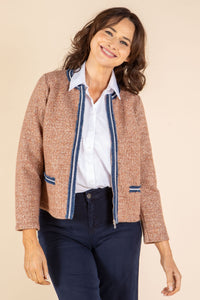 Tweed Zip-Up Jacket
