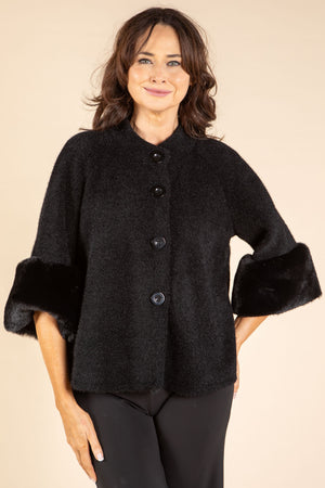 Faux Fur Trim Jacket