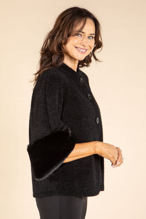 Faux Fur Trim Jacket