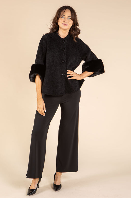 Faux Fur Trim Jacket