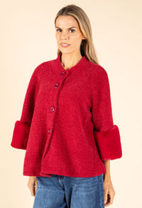 Faux Fur Trim Jacket