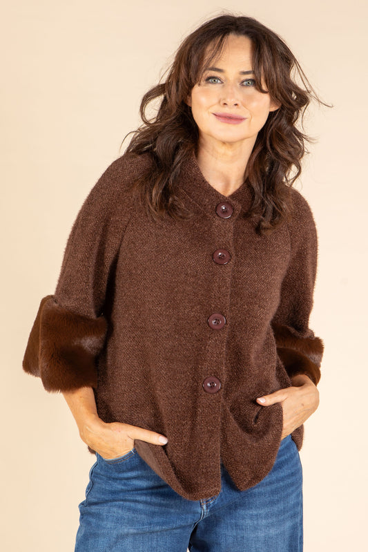 Faux Fur Trim Jacket