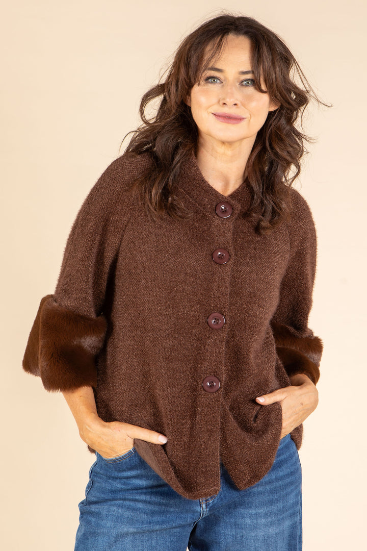 Faux Fur Trim Jacket