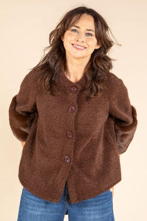 Faux Fur Trim Jacket