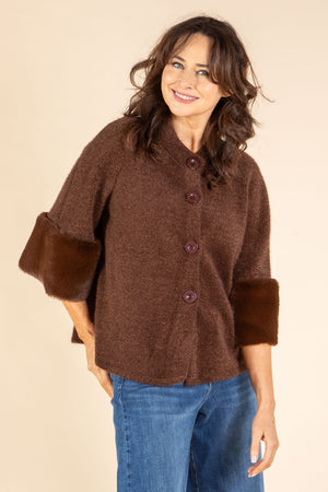 Faux Fur Trim Jacket